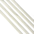 Flat cream cotton rope cord trim on a white background.