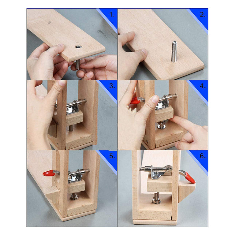 Close-up of the beech wood stitching pony clip showing details