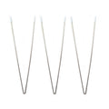 Set of three professional straight steel V wires for corsetry.