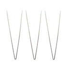 Set of three professional straight steel V wires for corsetry.