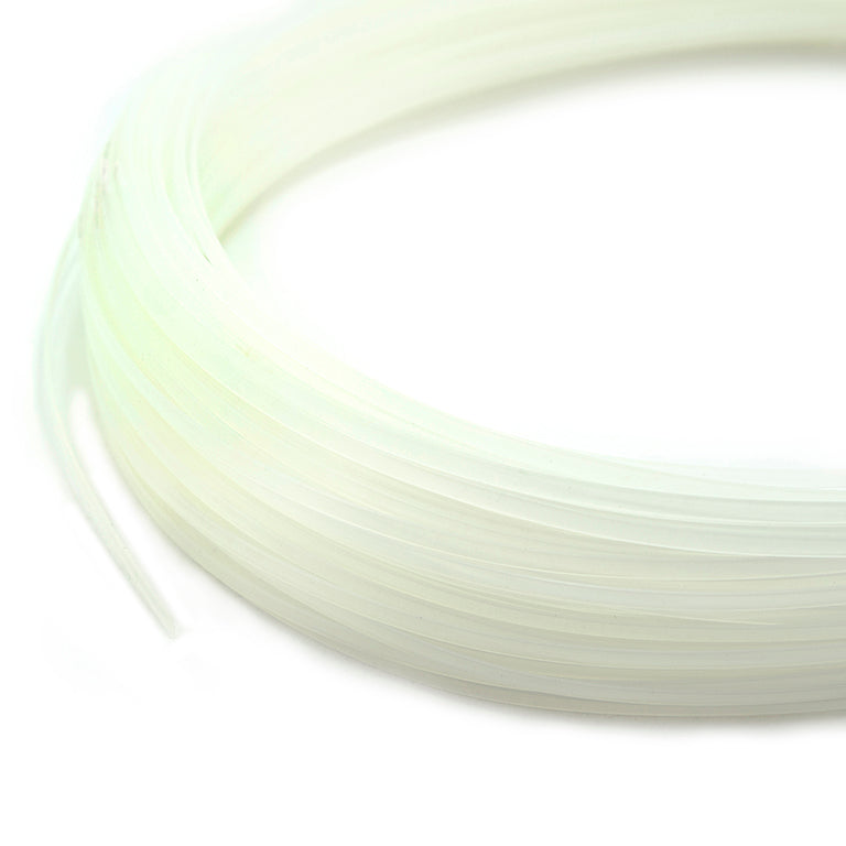 Ridged nylon plastic continuous boning in white colour.