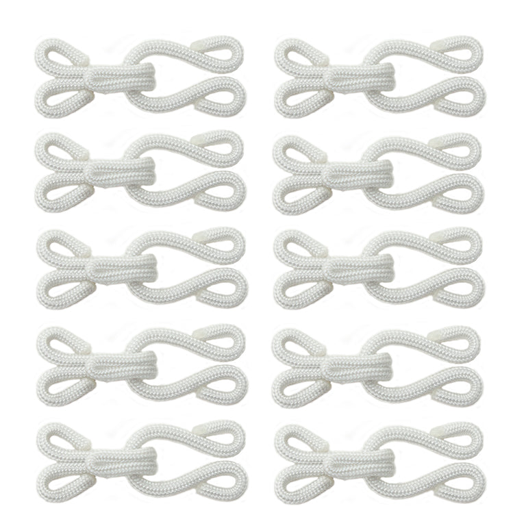 Display of large hooks and eyes fasteners suitable for various garments.