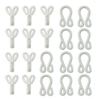 Pack of 10 sets of large copper white fur hooks and eyes fasteners.
