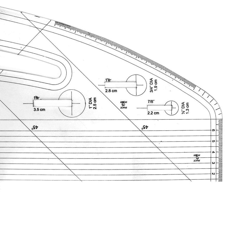Ruler being used by a student for pattern making
