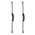 Two gunmetal tone metal chain loops for coat hanging.