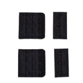 Pack of 2 black bra hook and eye sew-in fasteners displayed