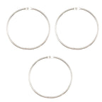 Three hinged binding rings with a 2.5 inch inner diameter.