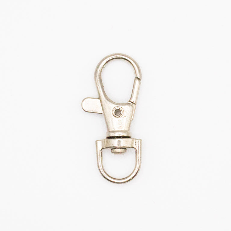 Lobster claw clasps attached to a keychain for practical use.