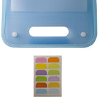 2pcs of Blue Vertical File Folders with 13 Pockets, Document Organizer ideal for Office/School/Library - Top le & Index Stickers Included