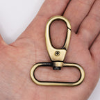 Swivel clasp shown in use on a keychain with keys.