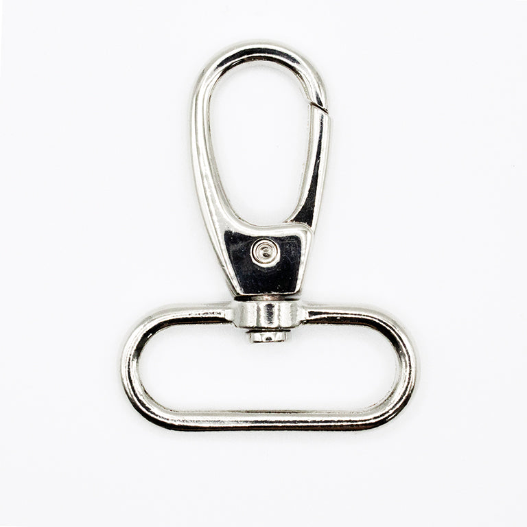 Pack of 2 Gloss Silver Tone Oval Ring Swivel Clasps 58x45mm, Take a Strap up to 38mm – Heavy Duty, Multipurpose for DIY Crafts, Bags, Straps, Keychains