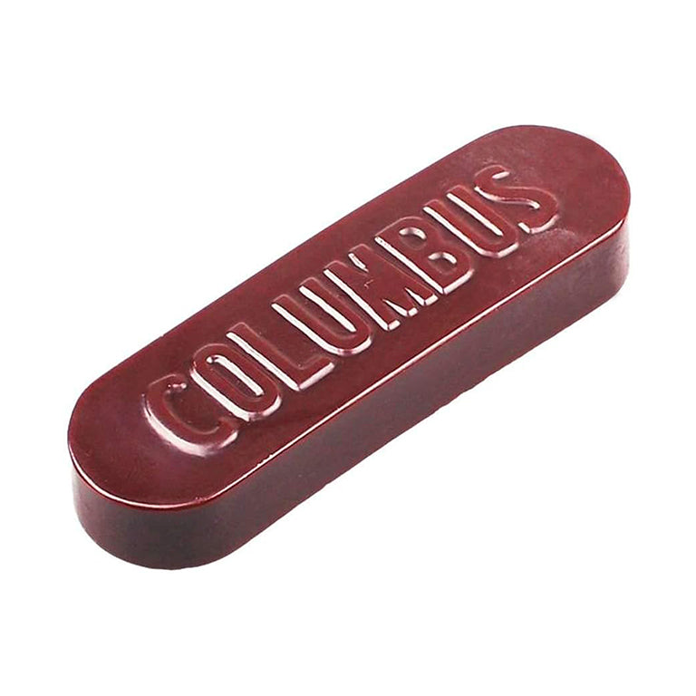 Two Columbus edge wax sticks for leather in brown colour.