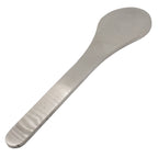 20 x 5.7cm white steel backing plate for leather tools.