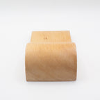 Close-up of the beech wood tool designed for watch strap shaping.