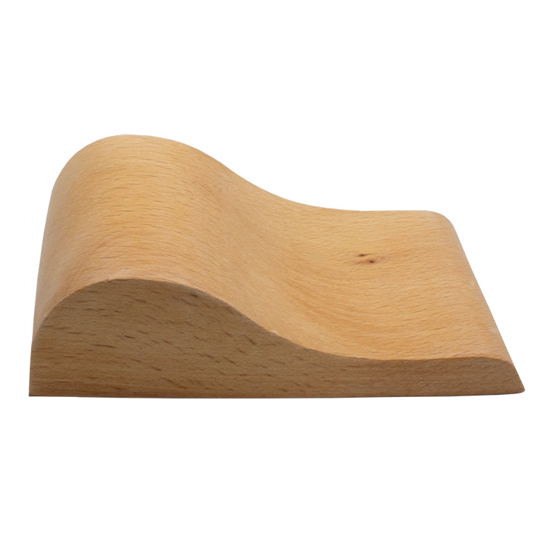 Beech wood strap bending tool for leather crafting.