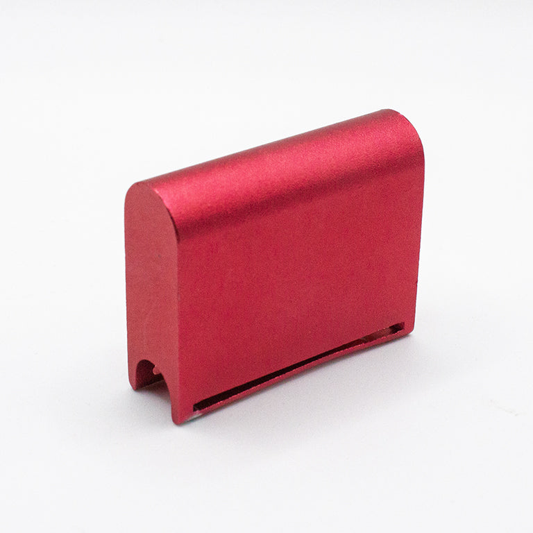 Premium Aluminum Alloy Leather Edge Slicker Burnisher – size 48 x 40 x 15 mm - Professional Leather Craft Polishing Tool for Smooth Edges - Red