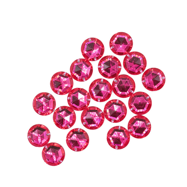W 23 Round Acrylic Flat Back Rhinestones With 2 Holes Sewing Acrylic Beads – Flatback Gems For Diy Crafts Sewing Embellishments Decoration Hot