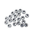 20 clear white acrylic flat back rhinestones in a pack.