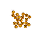 20pcs W-6 8mm Amber Gold 2-Hole Sew-On Acrylic Round Rhinestones