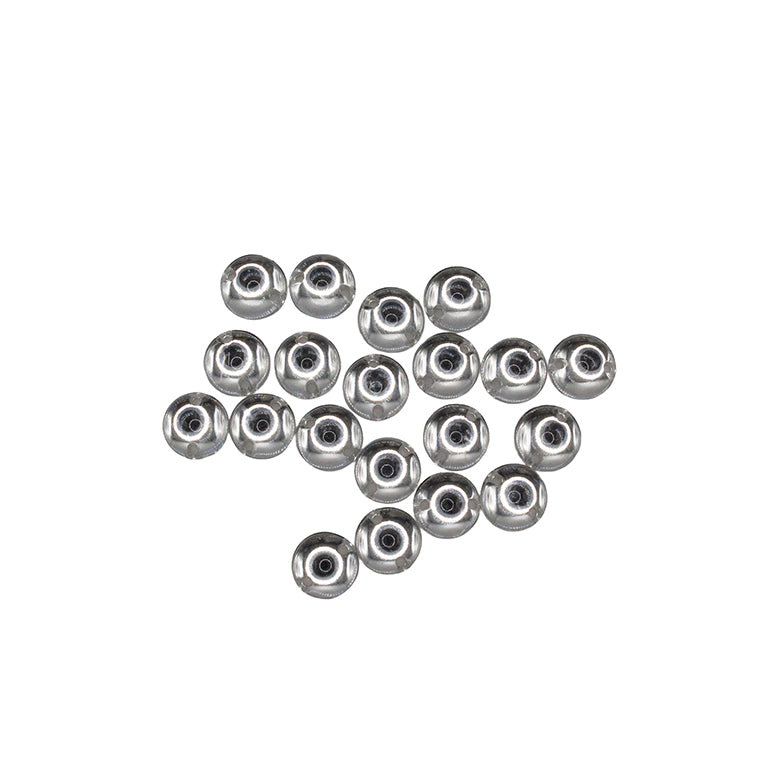 20pcs W-1 8mm Clear White 2-Hole Sew-On Acrylic Round Rhinestones
