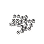 20pcs W-1 8mm Clear White 2-Hole Sew-On Acrylic Round Rhinestones