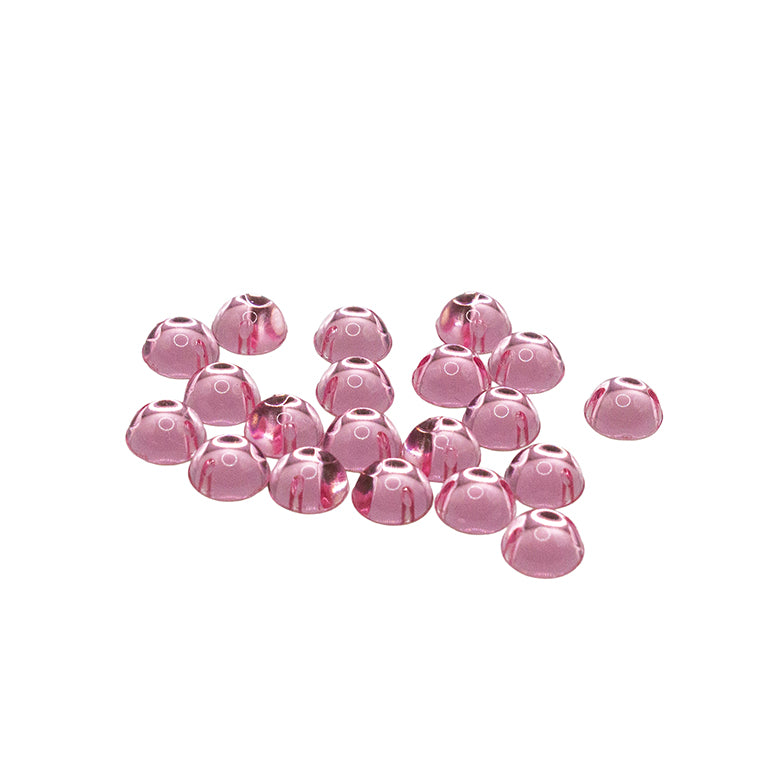20pcs W-21 8mm Pink 2-Hole Sew-On Acrylic Round Rhinestones
