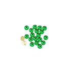 20pcs W-11 6mm Emerald Green 2-Hole Sew-On Acrylic Round Rhinestones