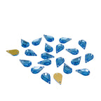 20pcs W-15 8x13mm Sky Blue 2-Hole Sew-On Acrylic Teardrop Rhinestones