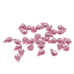 30 clear white acrylic teardrop rhinestones in a pack