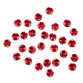 15pcs 12mm Red Sew-On Pointback Rhinestones