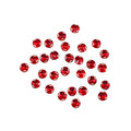 10pcs 14mm Red Sew-On Pointback Rhinestones