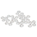 30 Pcs 8mm Clear Round Sew-On Rhinestones