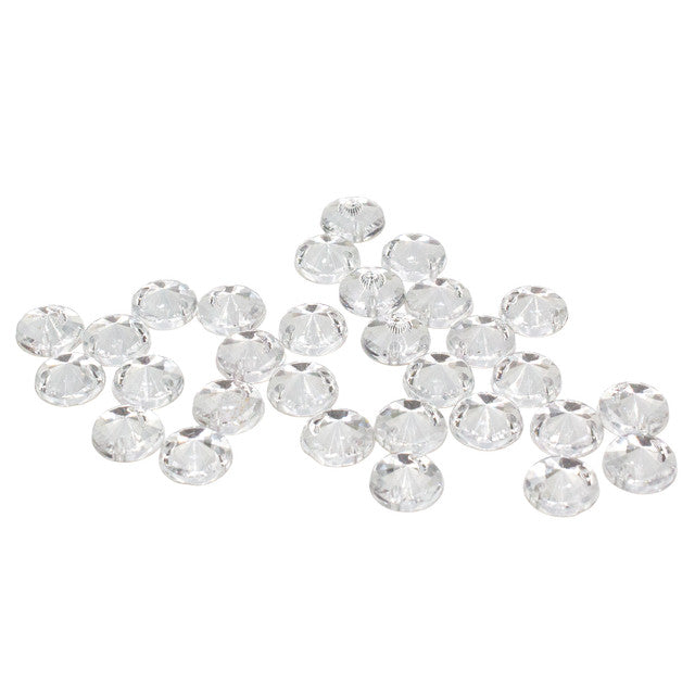 30 Pcs 8mm Clear Round Sew-On Rhinestones
