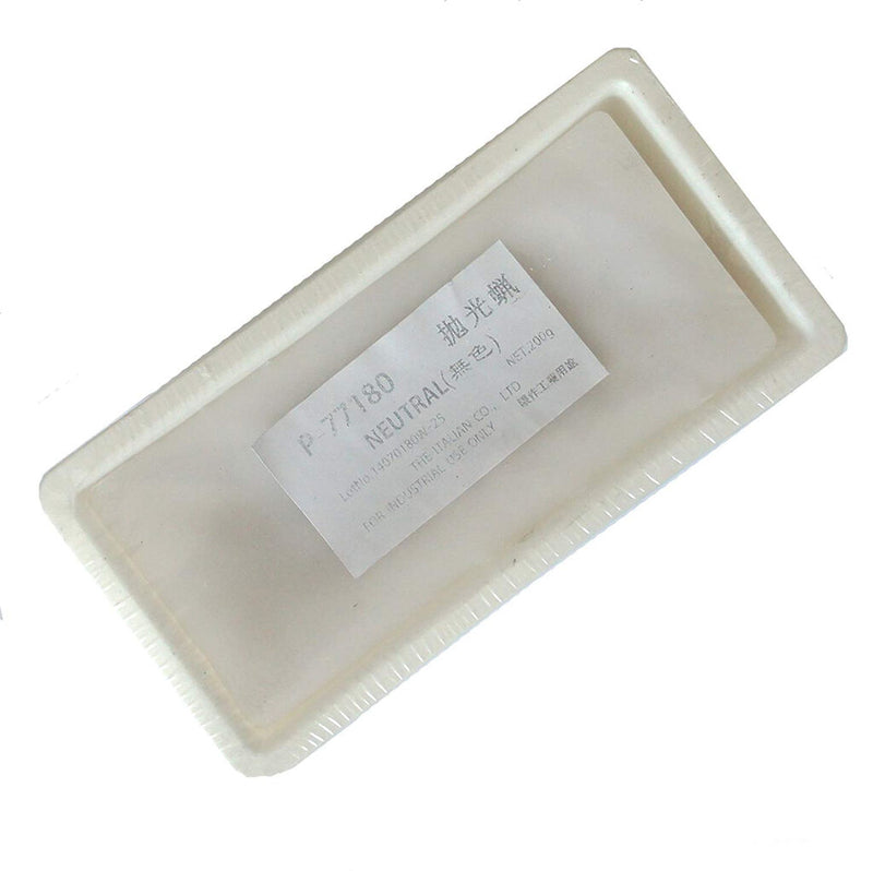 Container of non coloured leather polishing wax - 190g.