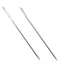 A pair of easy to thread large opening sewing needles, 6cm long.