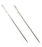 A pair of easy to thread large opening sewing needles, 6cm long.