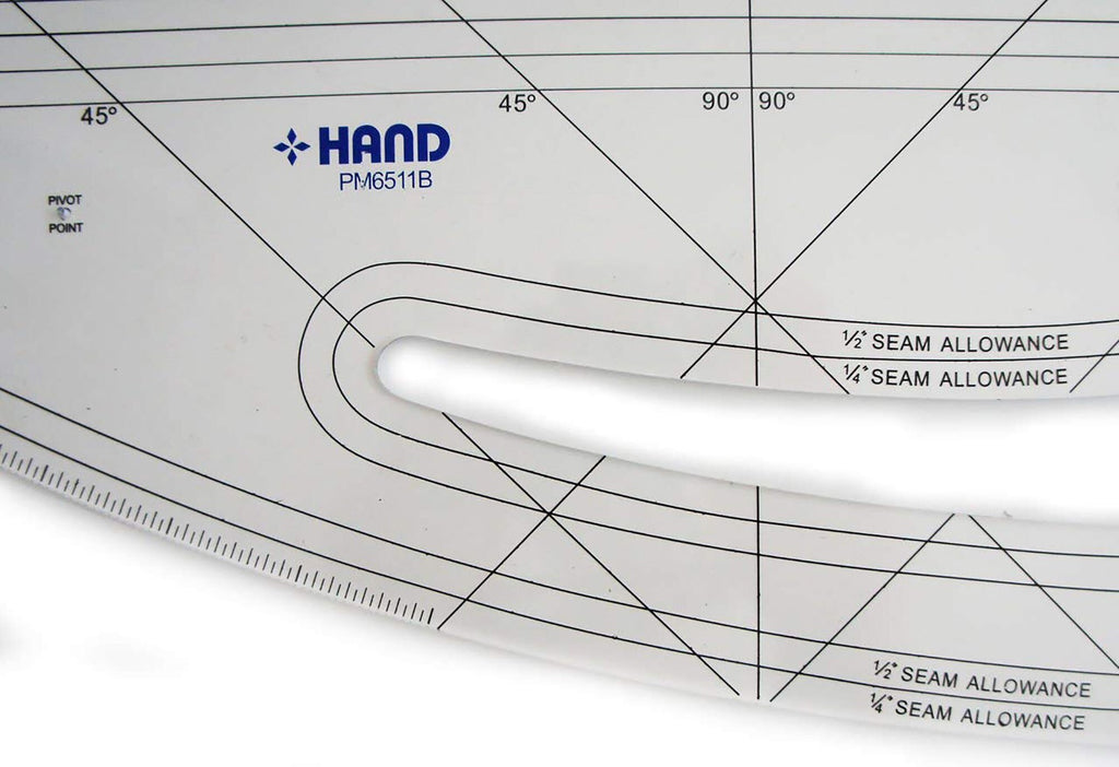 Close-up of the 6511B Imperial Pattern Marking Ruler showing measurement markings.
