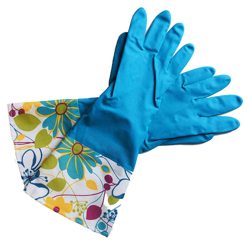 Two pairs of extra thick thermal lined cleaning gloves in size L.