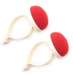Two easy-to-wear wrist pin cushions in vibrant colours.
