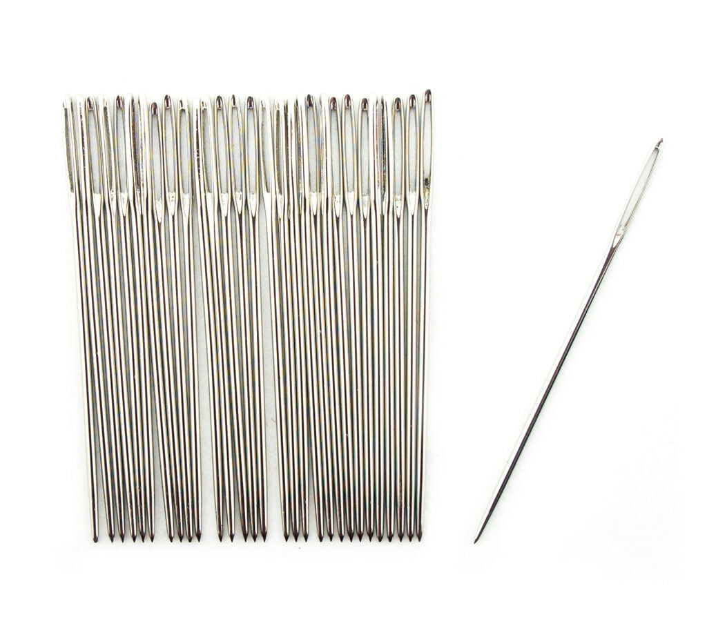 Pack of No.24 cross stitching needles, showing needle details.