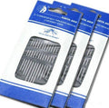 Pack of 2 self threading needles in three different sizes