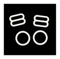 Close-up of white nylon coated metal lingerie rings