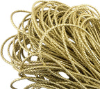 3 metres of gold braided leatherette trim, 5mm diameter.