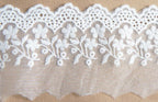 Roll of white lace borders with an 80mm drop.