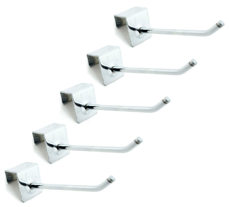 Five 10cm slatwall euro hooks displayed together.