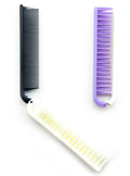 Small travel folding hair brush in dual colours
