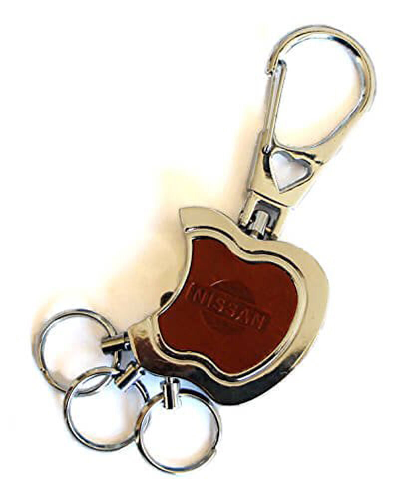 Nissan Leather Triple Loop Torch Buckle Keyring