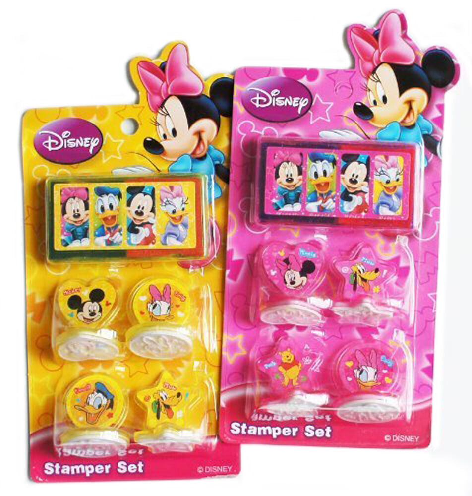 Minnie Mouse rubber stamp set displayed on a white background