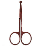 Two safe round head scissors for ear and nose grooming.