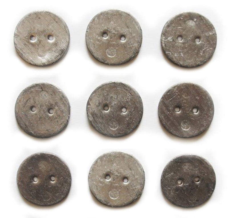 Pack of 15 lead weights, each 28mm in diameter for crafting.